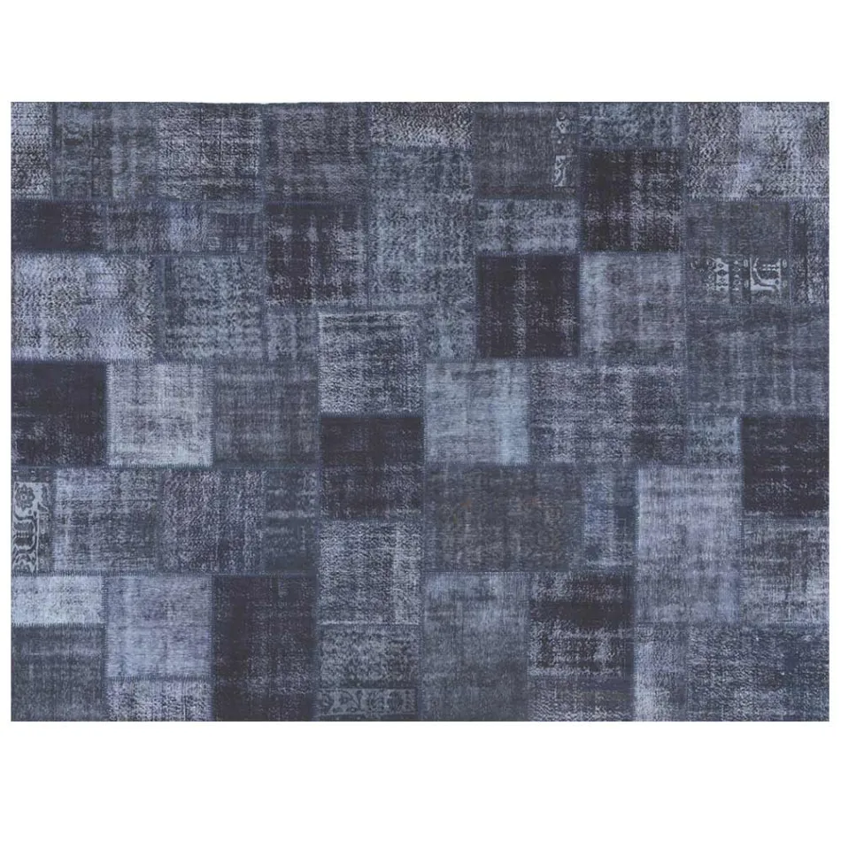 Artisan Patchwork Lounge Carpet Hand Knotted in Türkiye - Raimund Viadurini