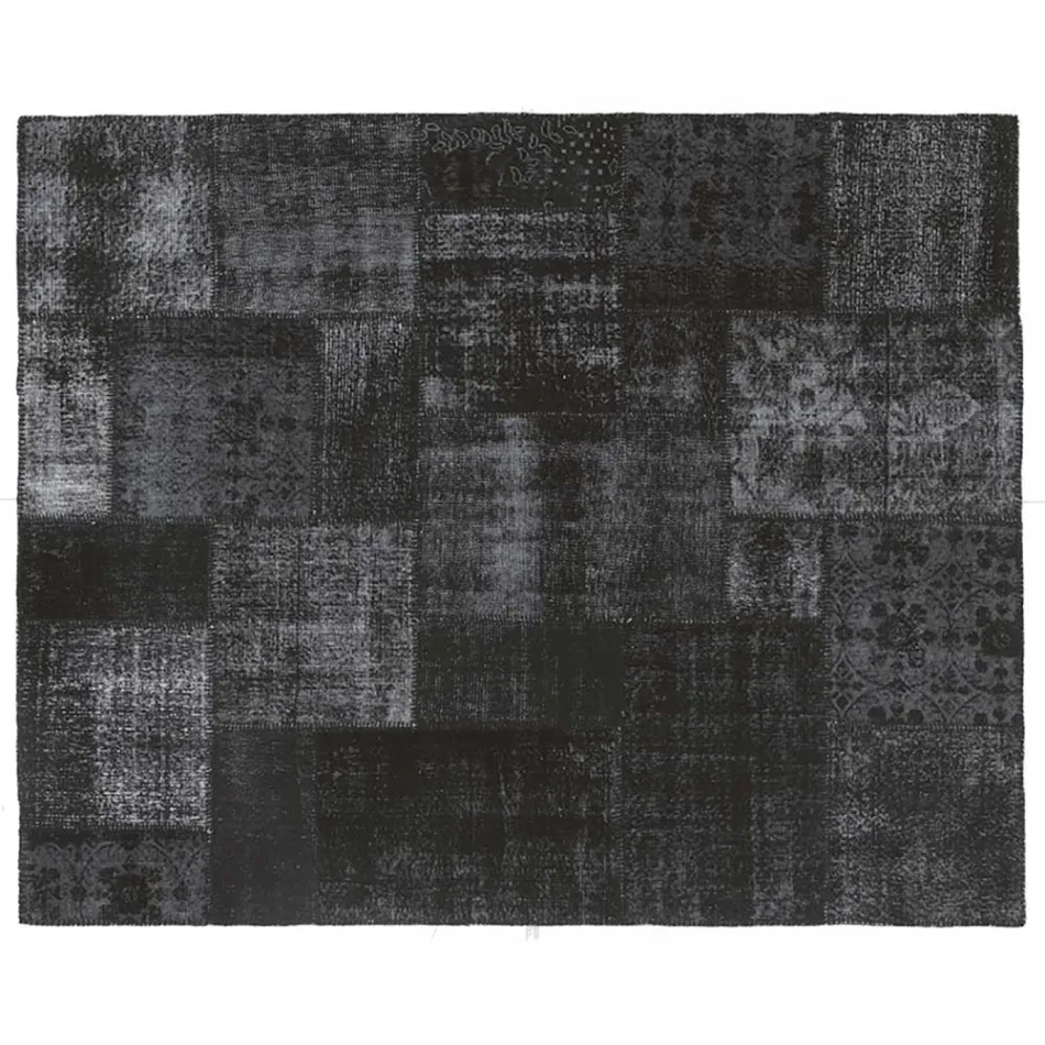 Artisan Patchwork Lounge Carpet Hand Knotted in Türkiye - Raimund Viadurini