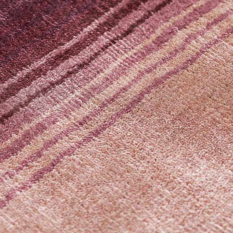 Handmade Lounge Carpet in High Quality Viscose Woven in India - Bonnet Viadurini