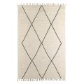 Lounge Rug in Wool and Cotton with Modern Geometric Design - Metria