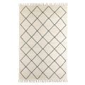 Modern Lounge Rug with Geometric Pattern in Wool and Cotton - Metria