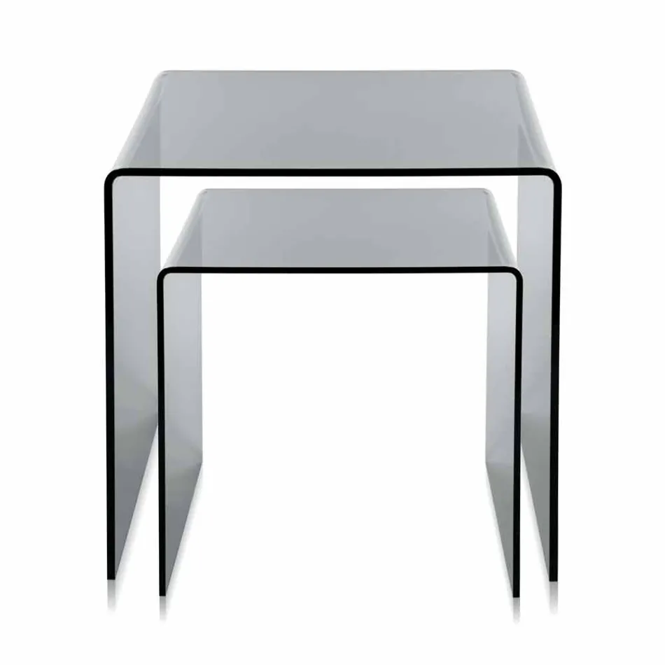 Design tables in colored plexiglass produced in Italy, Spinoso Viadurini