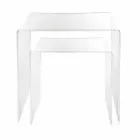 Design tables in colored plexiglass produced in Italy, Spinoso Viadurini