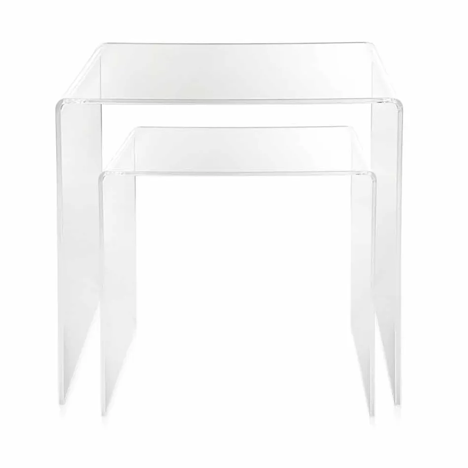 Design tables in colored plexiglass produced in Italy, Spinoso Viadurini