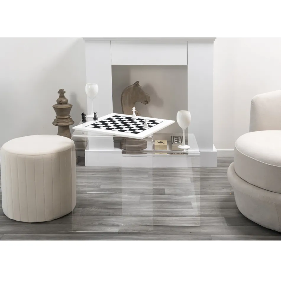 Design coffee tables in colored plexiglass produced in Italy, Spinoso Viadurini