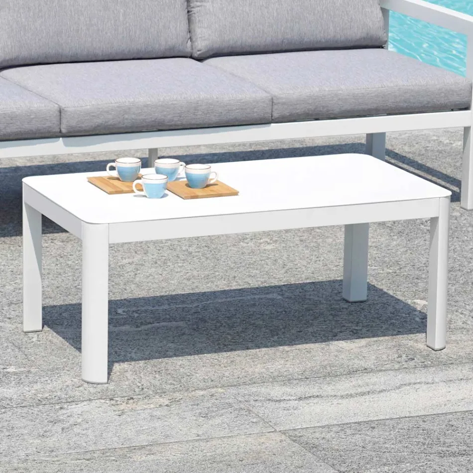 100x55 cm Garden Table in Aluminium with Different Finishes - Mickey Mouse Viadurini