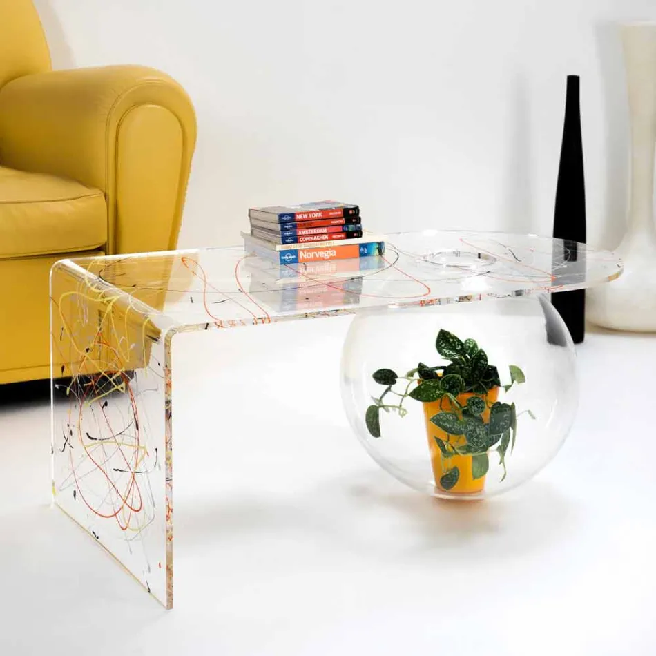 Modern plexiglass bridge table made in Italy, Bolly Viadurini