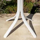 High Outdoor Bar Table with 4 Legs in Aluminium in 2 Colours - Filomena Viadurini