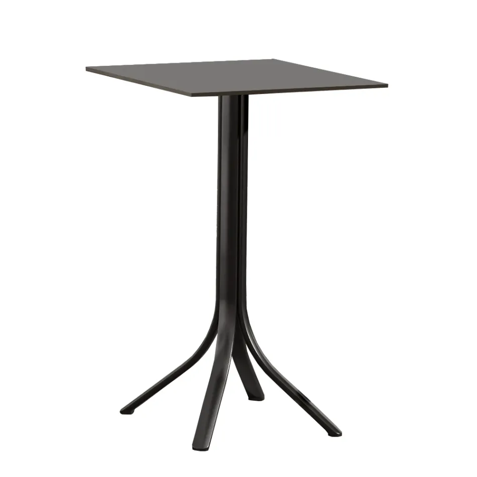 High Outdoor Bar Table with 4 Legs in Aluminium in 2 Colours - Filomena Viadurini
