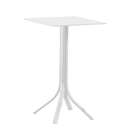 High Outdoor Bar Table with 4 Legs in Aluminium in 2 Colours - Filomena Viadurini
