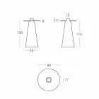 Slide Peak high table (H120) polyethylene and glass made in Italy Viadurini