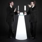 Slide Peak high table (H120) polyethylene and glass made in Italy Viadurini