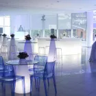 Slide Peak high table (H120) polyethylene and glass made in Italy Viadurini