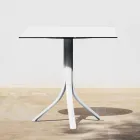 Outdoor Bar Table with 3 Reclining Aluminium Legs in 2 Finishes - Filomena Viadurini