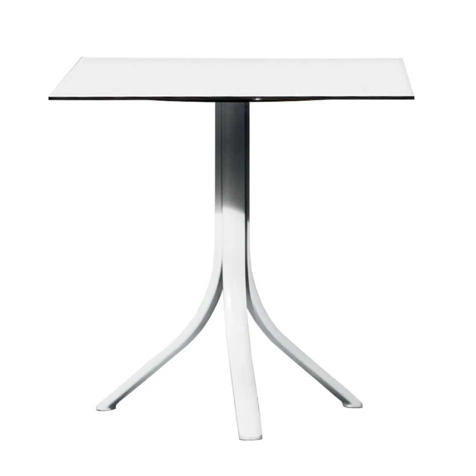 Outdoor Bar Table with 3 Reclining Aluminium Legs in 2 Finishes - Filomena Viadurini