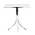 Outdoor Bar Table with 3 Reclining Aluminium Legs in 2 Finishes - Filomena