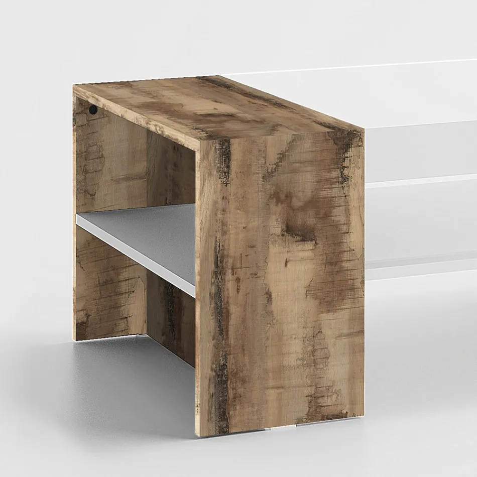 Low Coffee Table for the Lounge in White Wood 3 Finishes - Rames Viadurini