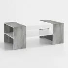 Low Coffee Table for the Lounge in White Wood 3 Finishes - Rames Viadurini