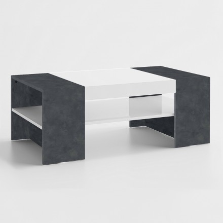 Low Coffee Table for the Lounge in White Wood 3 Finishes - Rames Viadurini