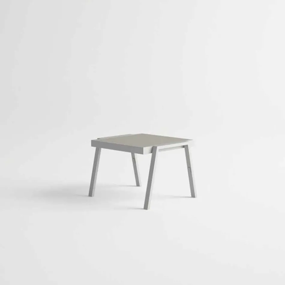 Modern Outdoor Coffee Table in Aluminium and Laminate - Carmine2 Viadurini