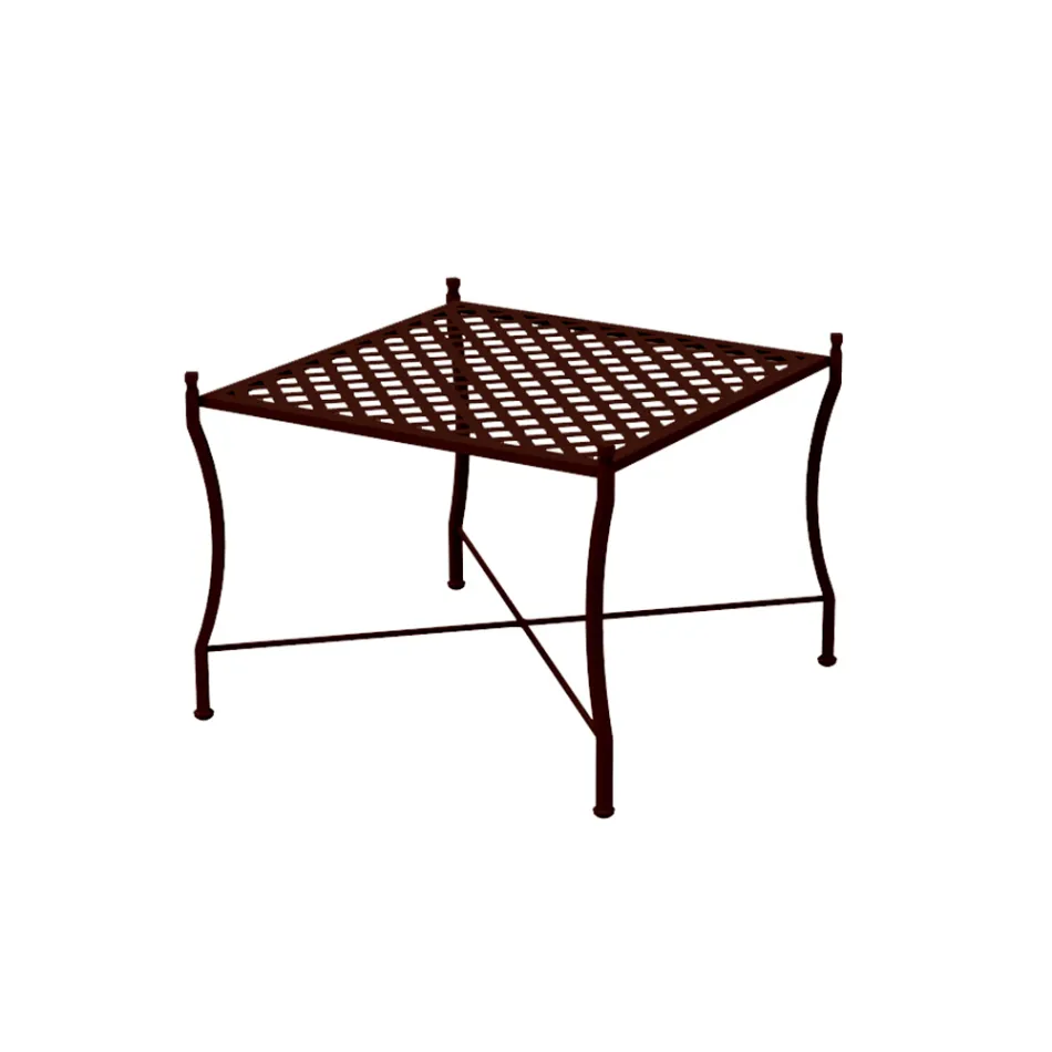 Folding Outdoor Coffee Table in Galvanized Steel Made in Italy - Selvaggia Viadurini