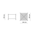 Folding Outdoor Coffee Table in Galvanized Steel Made in Italy - Selvaggia Viadurini