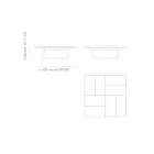 Low Garden Coffee Table with Stoneware Slab Top Made in Italy - Bresson Viadurini