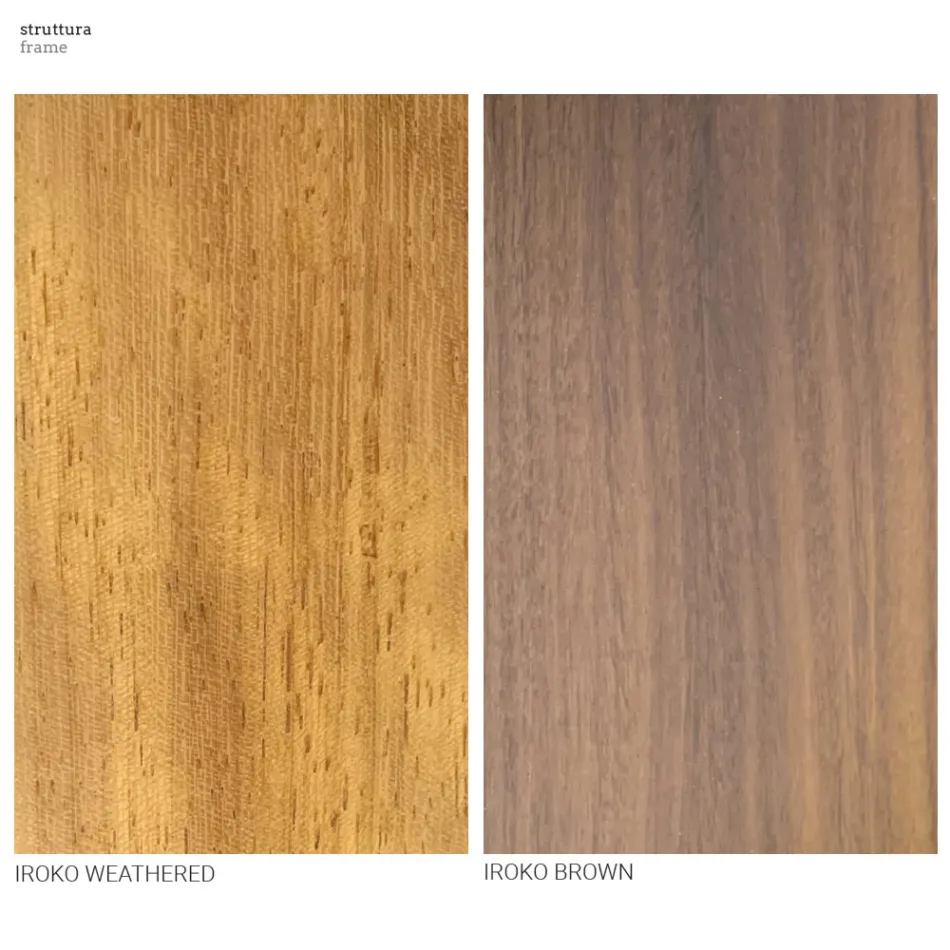 Low Garden Coffee Table with Stoneware Slab Top Made in Italy - Bresson Viadurini