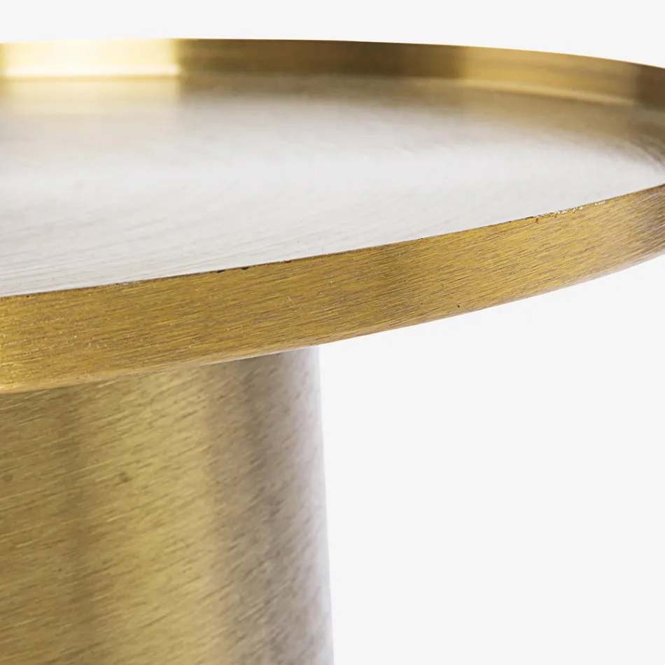 Design Coffee Table in Brass Plated Steel - Kakta Viadurini