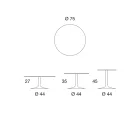 Low Coffee Table in Metal and Ceramic of Various Sizes - Amereo Viadurini