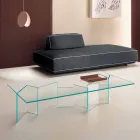 Low Coffee Table in Extra-clear Glass 2 Sizes Made in Italy - Random Viadurini