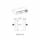 Low Table for Lounge in Smoked Glass and Wooden Drawers 3 Sizes - Mantra Viadurini