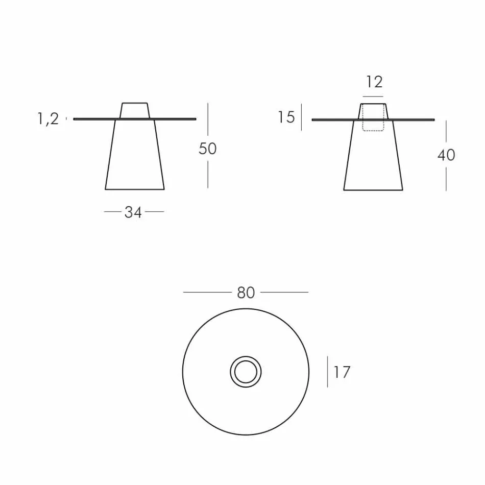 Slide Peak low table (H50) polyethylene and glass made in Italy Viadurini