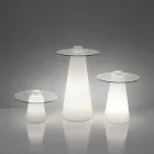 Slide Peak low table (H50) polyethylene and glass made in Italy Viadurini