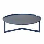 Low Table for Outdoor Lounge in Round Colored Metal - Stephane Viadurini