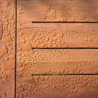 Low Square Coffee Table for Outdoor Lounge in Natural or Black Wood - Suzana Viadurini