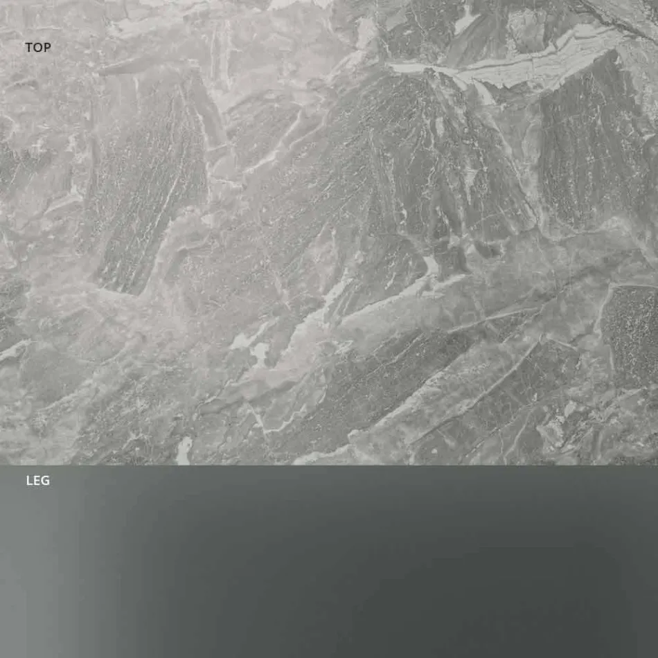 Low Coffee Table Lounge Ceramic Top and Smoked Glass Legs 3 Sizes - Random Viadurini