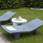 Low table Low Slide Lita Table polyethylene and glass made in Italy Viadurini