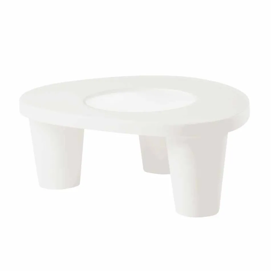 Low table Low Slide Lita Table polyethylene and glass made in Italy Viadurini