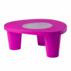 Low table Low Slide Lita Table polyethylene and glass made in Italy Viadurini