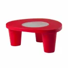 Low table Low Slide Lita Table polyethylene and glass made in Italy Viadurini