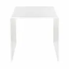 Contemporary white coffee table 50x50cm Terry Big, made in Italy Viadurini