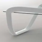 White table modern design in glass and Adamantx® Continuum Viadurini