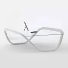 White table modern design in glass and Adamantx® Continuum Viadurini