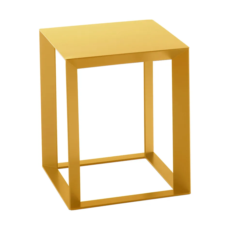 Square Design Metal Coffee Table in 2 Sizes - Josyane Viadurini