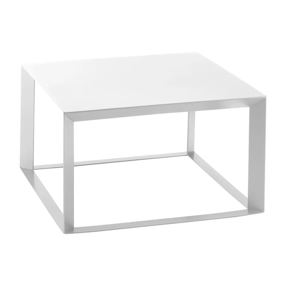 Square Design Metal Coffee Table in 2 Sizes - Josyane Viadurini