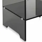 Contemporary Smooth Smoky Coffee Table / Side Table Mimi, made in Italy Viadurini