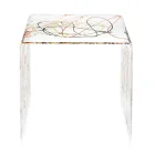 Bedside Table in Transparent and Colored Plexiglass 2 Sizes - Pelere Viadurini
