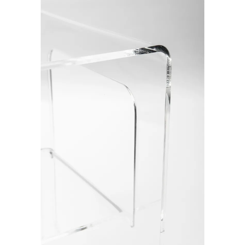 Bedside Table in Transparent or Smoked Plexiglass Made in Italy - Lollao Viadurini