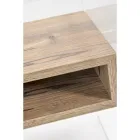 Recyclable Bedside Table in Transparent Plexiglass and Wood - Pascoli Viadurini